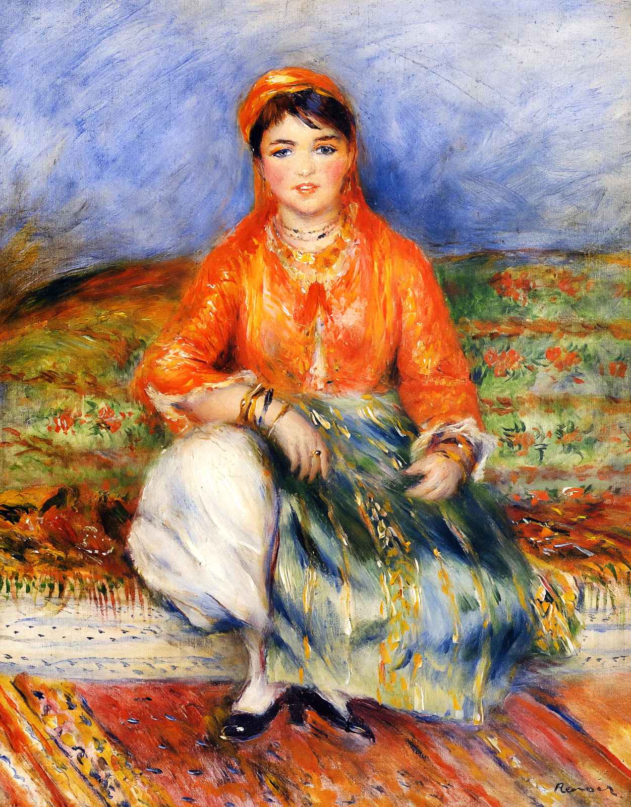 Algerian Girl 1881 Painting by Pierre-Auguste Renoir Art Print (6 Sizes)