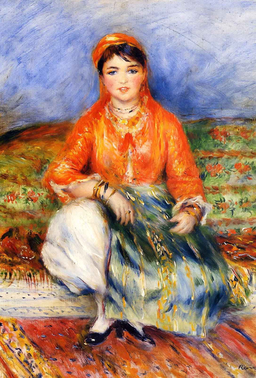 Algerian Girl 1881 Painting by Pierre-Auguste Renoir Art Print (6 Sizes)