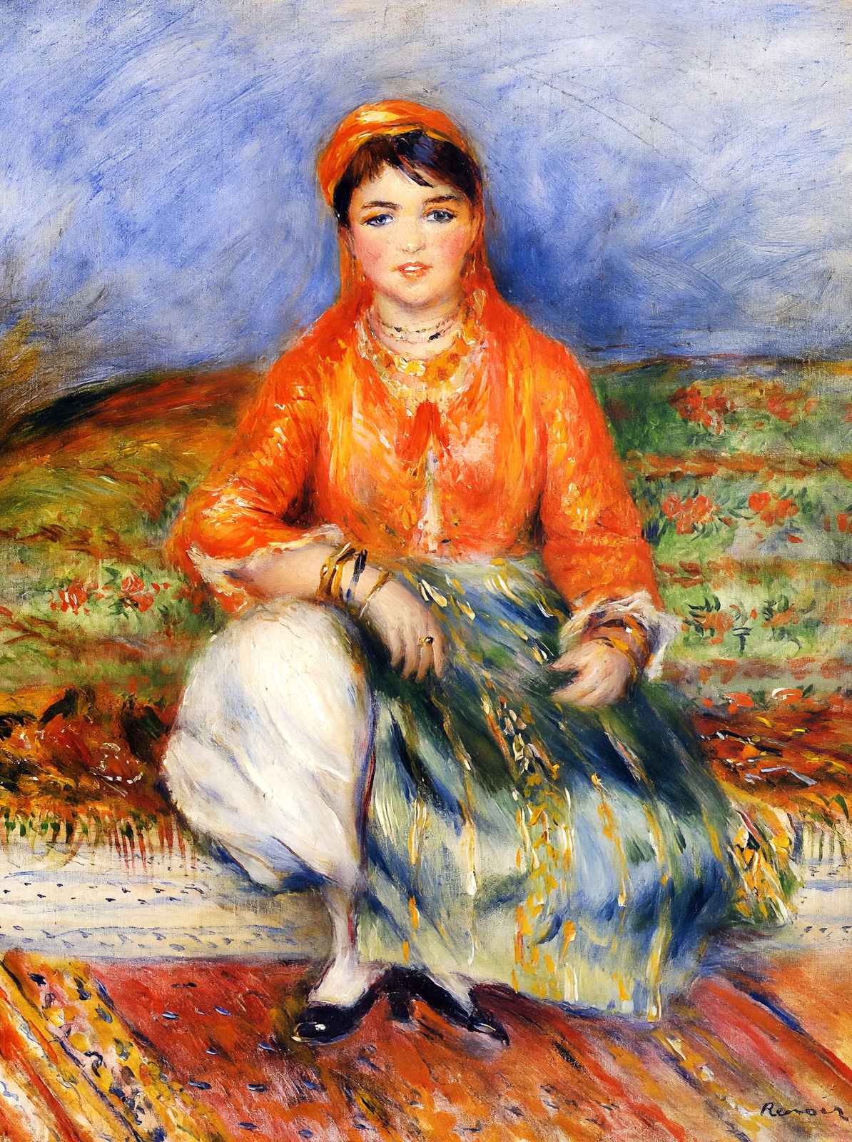 Algerian Girl 1881 Painting by Pierre-Auguste Renoir Art Print (6 Sizes)