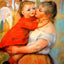 Aline and Pierre 1887 Painting by Pierre-Auguste Renoir Fine Art Print (6 Sizes)