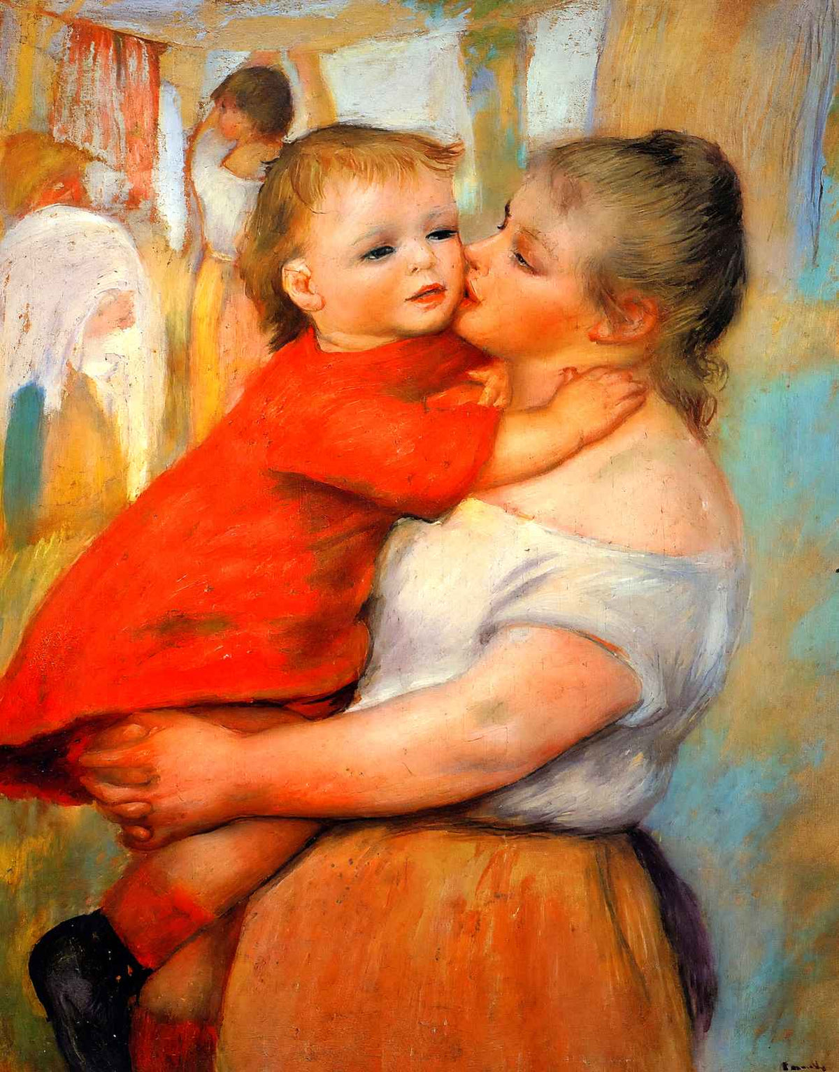 Aline and Pierre 1887 Painting by Pierre-Auguste Renoir Fine Art Print (6 Sizes)