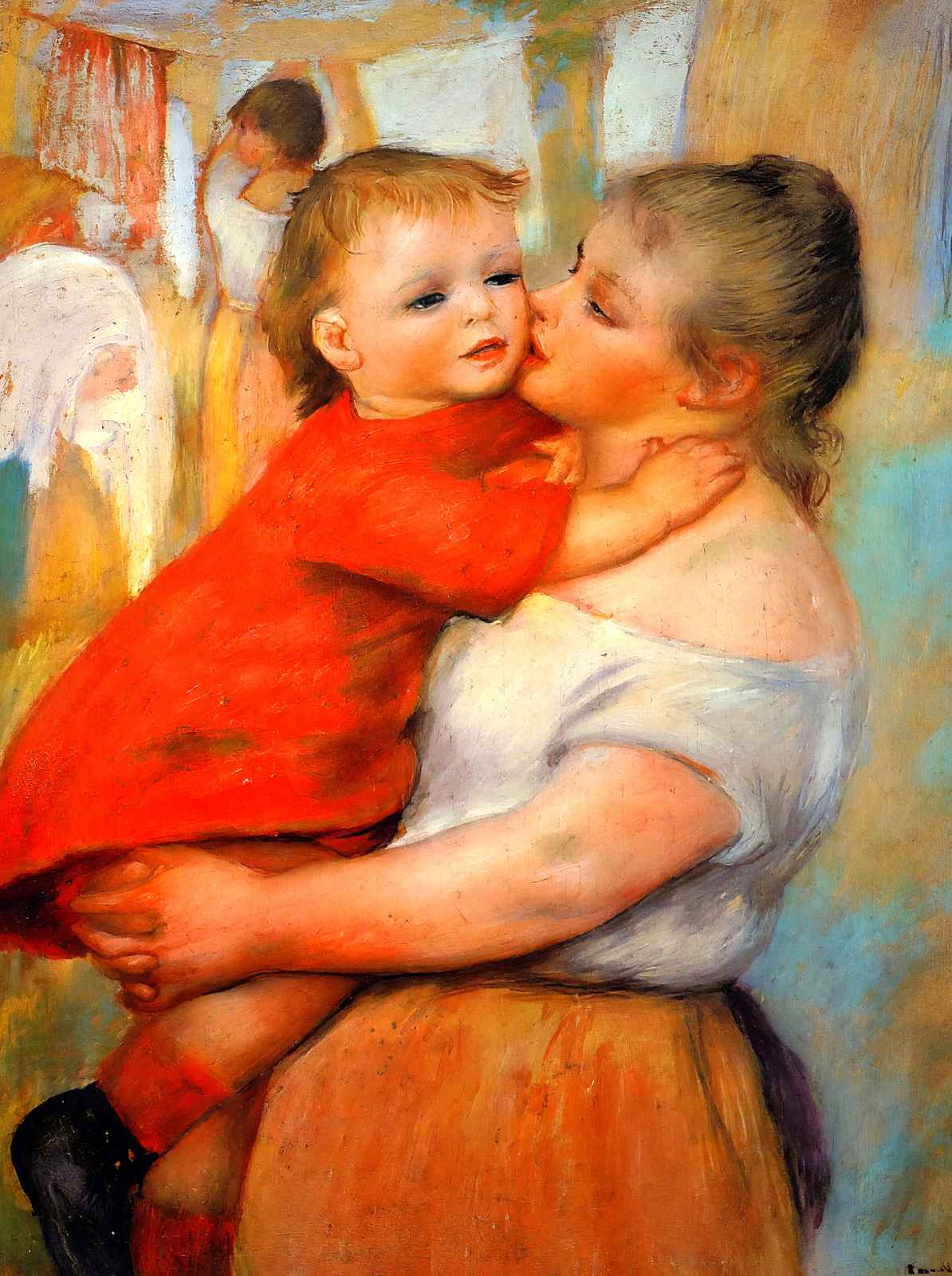 Aline and Pierre 1887 Painting by Pierre-Auguste Renoir Fine Art Print (6 Sizes)