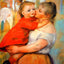 Aline and Pierre painting print by Pierre-Auguste Renoir (1887)