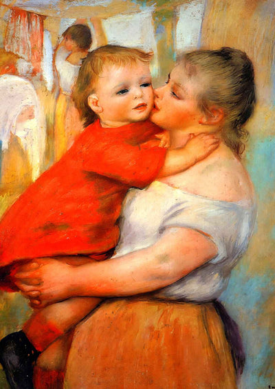 Aline and Pierre 1887 Painting by Pierre-Auguste Renoir Fine Art Print (6 Sizes)