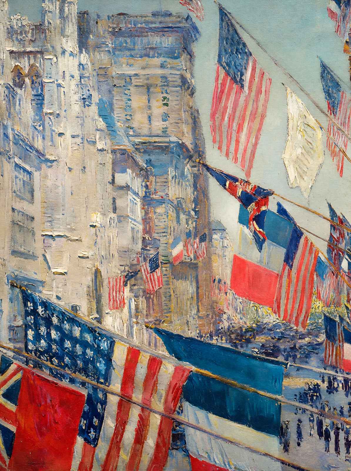 Allies Day Fine Art Print Painting by Childe Hassam (6 Sizes) - Patriotic Flags