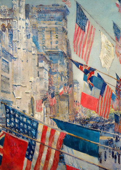 Allies Day Fine Art Print Painting by Childe Hassam (6 Sizes) - Patriotic Flags