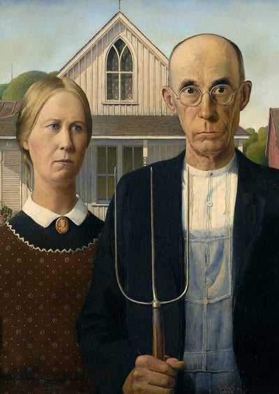 American Gothic Painting by Grant Wood Art Print (6 Sizes) - Pitchfork