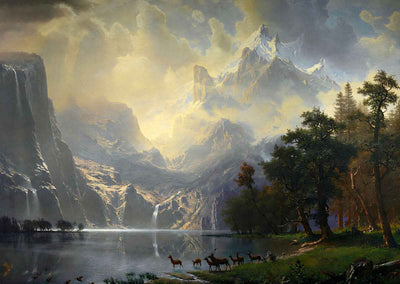 Among the Sierra Nevada Fine Art Print Mountains by Albert Bierstadt (6 Sizes)