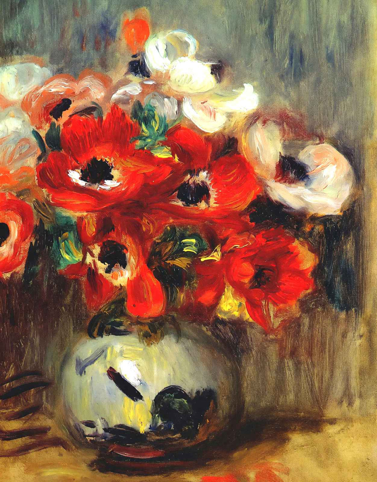 Anemones Art Print 1905 Painting by Pierre-Auguste Renoir (6 Sizes) - Retouched