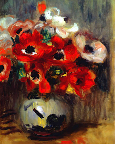 Anemones () Painting by Pierre-Auguste Renoir 8x10" Art Print (Archival Paper)