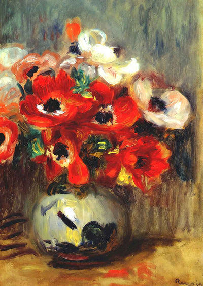 Anemones Art Print 1905 Painting by Pierre-Auguste Renoir (6 Sizes) - Retouched