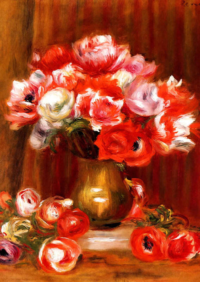 Anemones Fine Art Print 1909 Painting by Pierre-Auguste Renoir (6 Sizes)