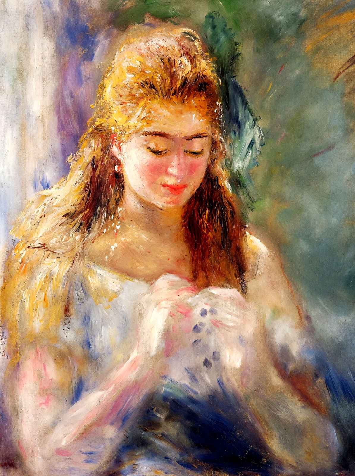 A Needlewoman 1876 Painting by Pierre-Auguste Renoir Art Print (6 Sizes)