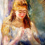 A Needlewoman painting by Pierre-Auguste Renoir (1876)