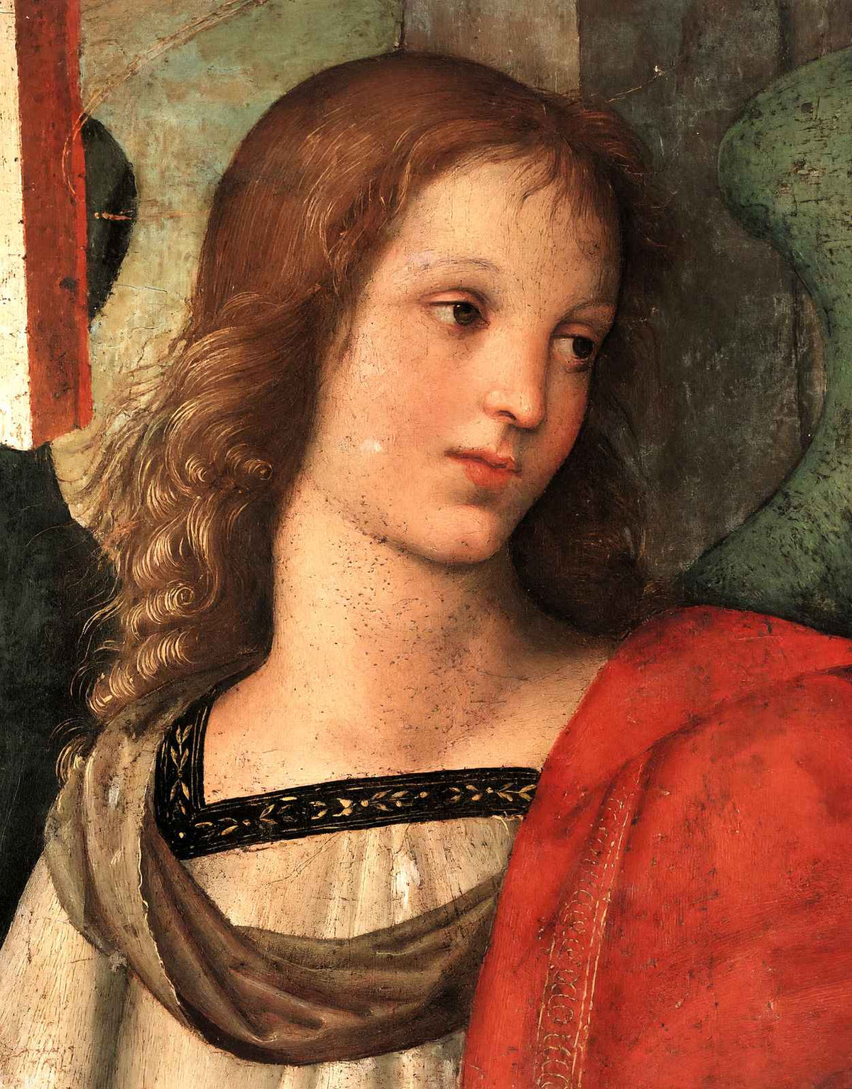 Angel (Fragment of the Baronci Altarpiece) Art Print 1500 by Raphael (6 Sizes)