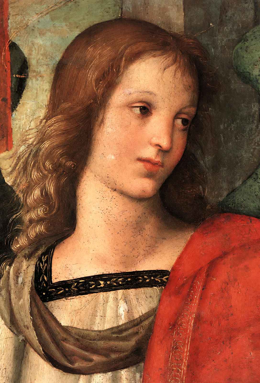 Angel (Fragment of the Baronci Altarpiece) Art Print 1500 by Raphael (6 Sizes)