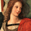 Angel (Fragment of the Baronci Altarpiece) painting print by Raphael (1500)