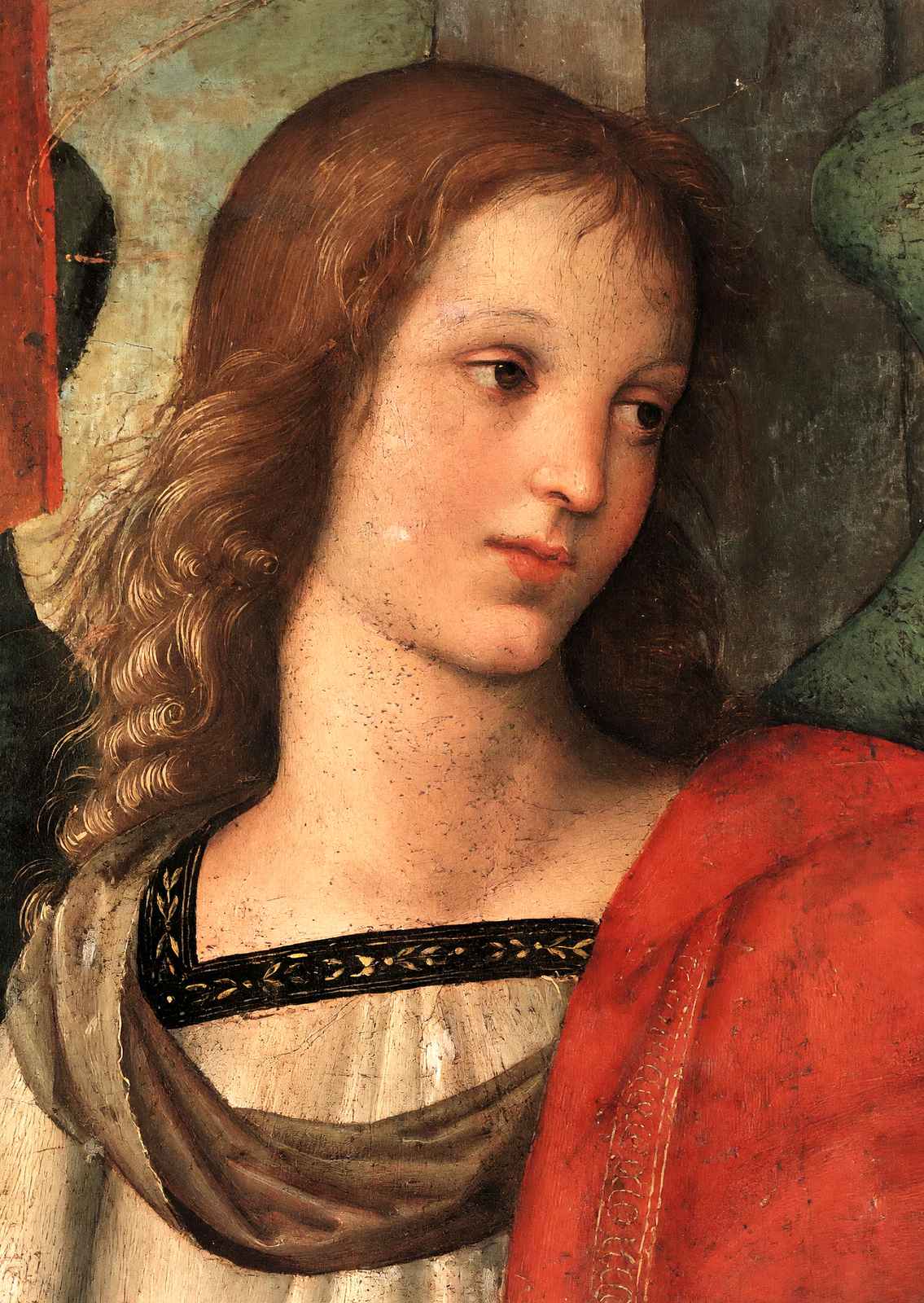 Angel (Fragment of the Baronci Altarpiece) Art Print 1500 by Raphael (6 Sizes)