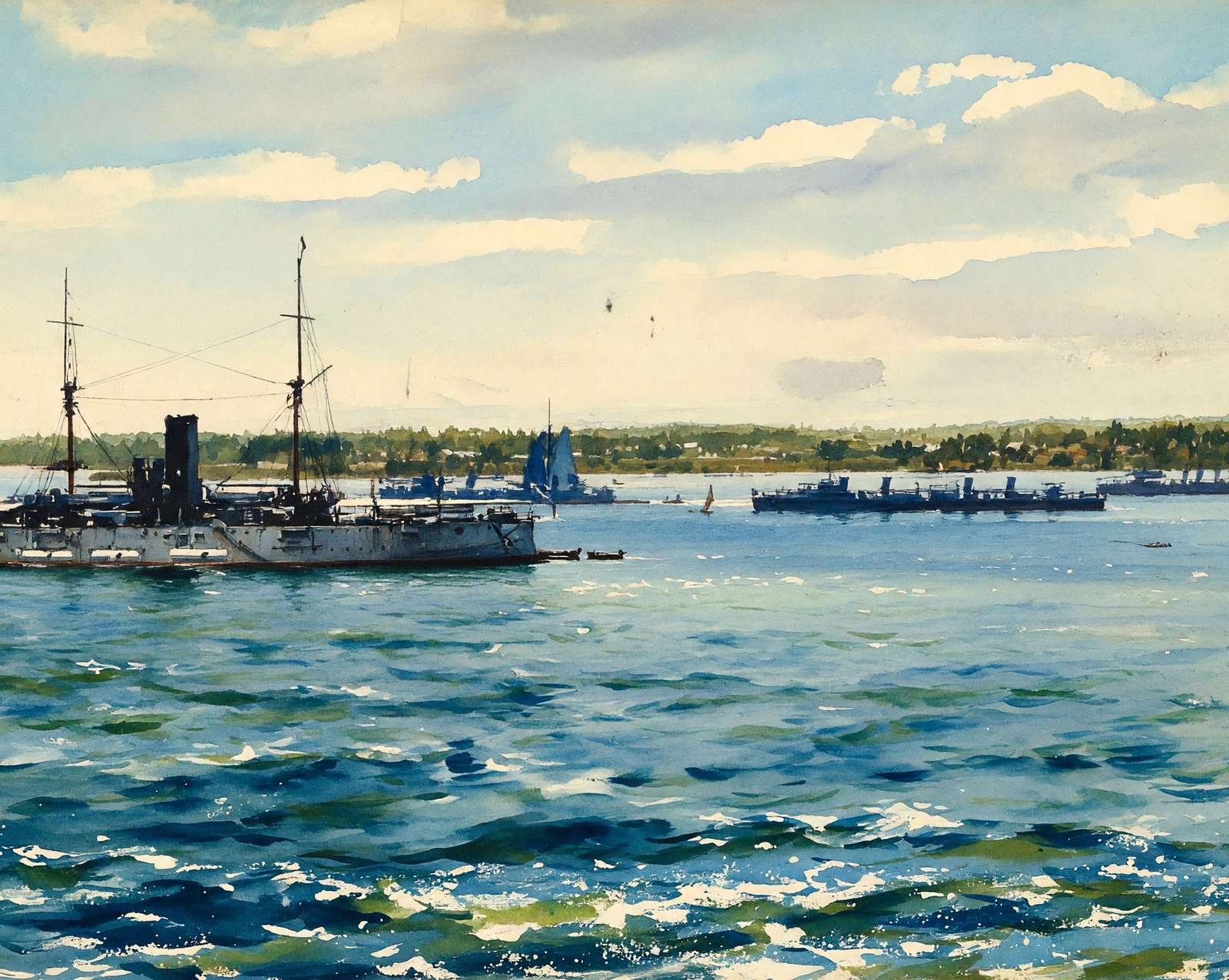 USS Texas and Torpedo Boats