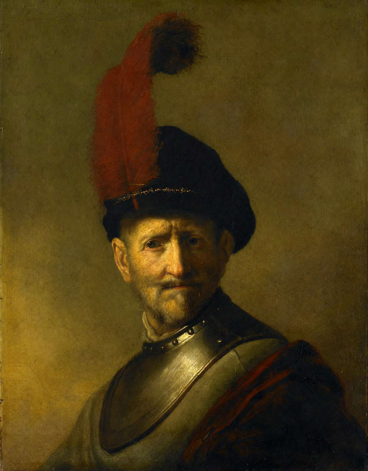 An Old Man in Military Costume 1630 Art Print (6 Sizes) - Premium Quality