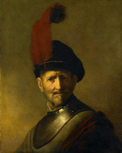 An Old Man in Military Costume (Formerly Called Portrait of Rembrandt's Father) art print by Rembrandt (1630)