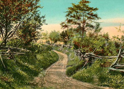Bloody Lane Antietam MD in 1907 Vintage Print (7 Sizes) - Enhanced