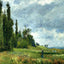 A Part of Groettes, Pontoise, Gray Weather 1875 by Pissarro Art Print (6 Sizes)
