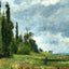 A Part of Groettes, Pontoise, Gray Weather 1875 by Pissarro Art Print (6 Sizes)