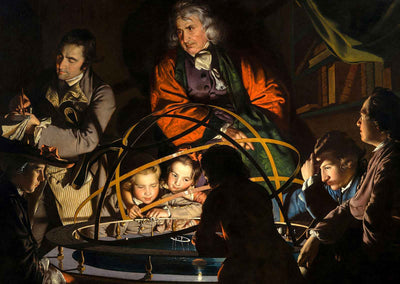 A Philosopher Lecturing on the Orrery by Joseph Wright Fine Art Print (6 Sizes)