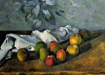 Apples and a Napkin 1880 Painting by Paul Cezanne Art Print (6 Sizes)