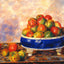 Apples in a Dish painting by Pierre-Auguste Renoir (1883)