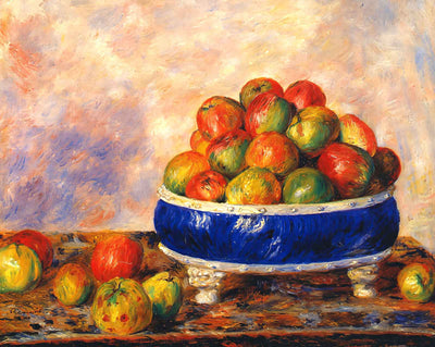 Apples in a Dish painting by Pierre-Auguste Renoir (1883)