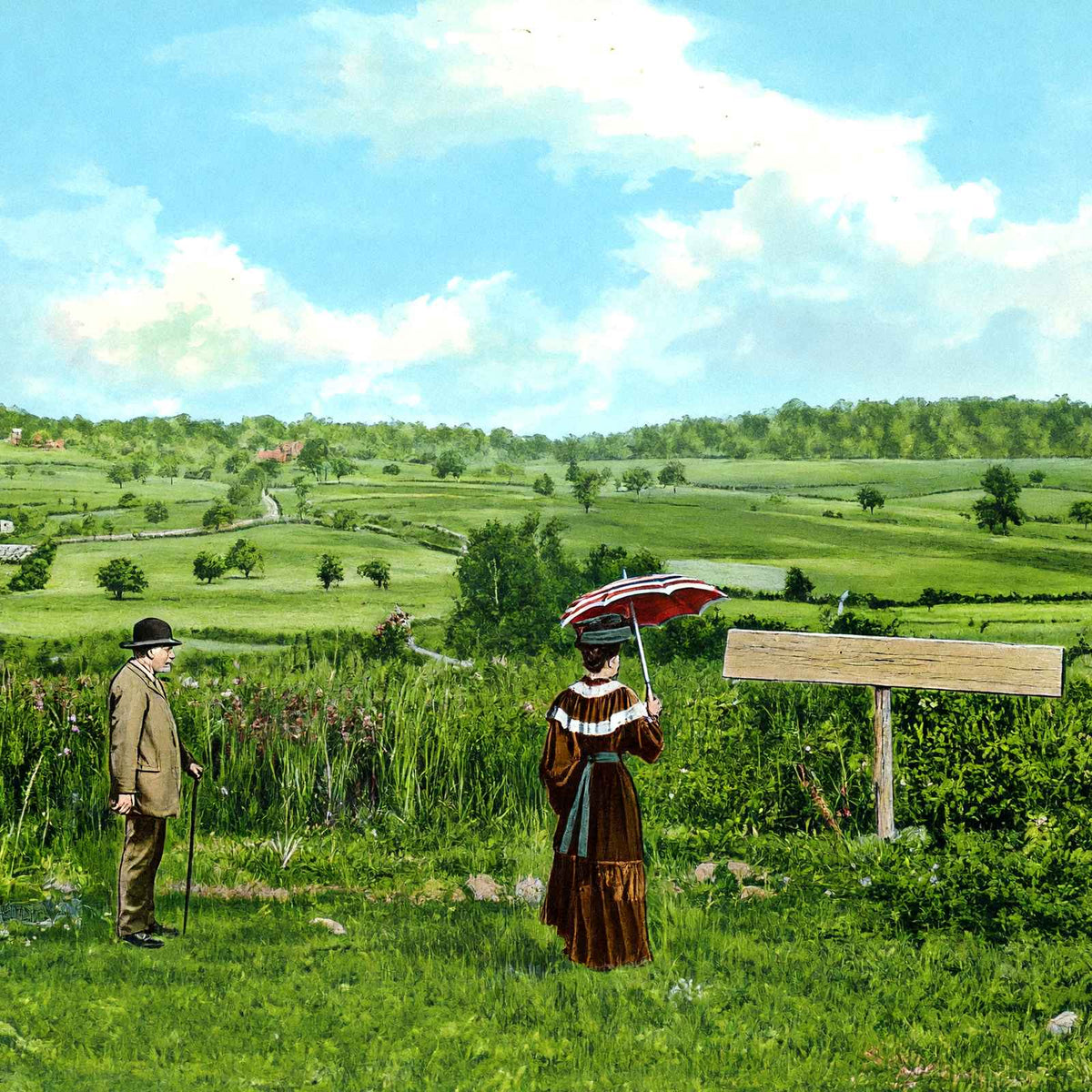 Where Lee and Grant Met Appomattox VA in 1908 Vintage Print (7 Sizes)