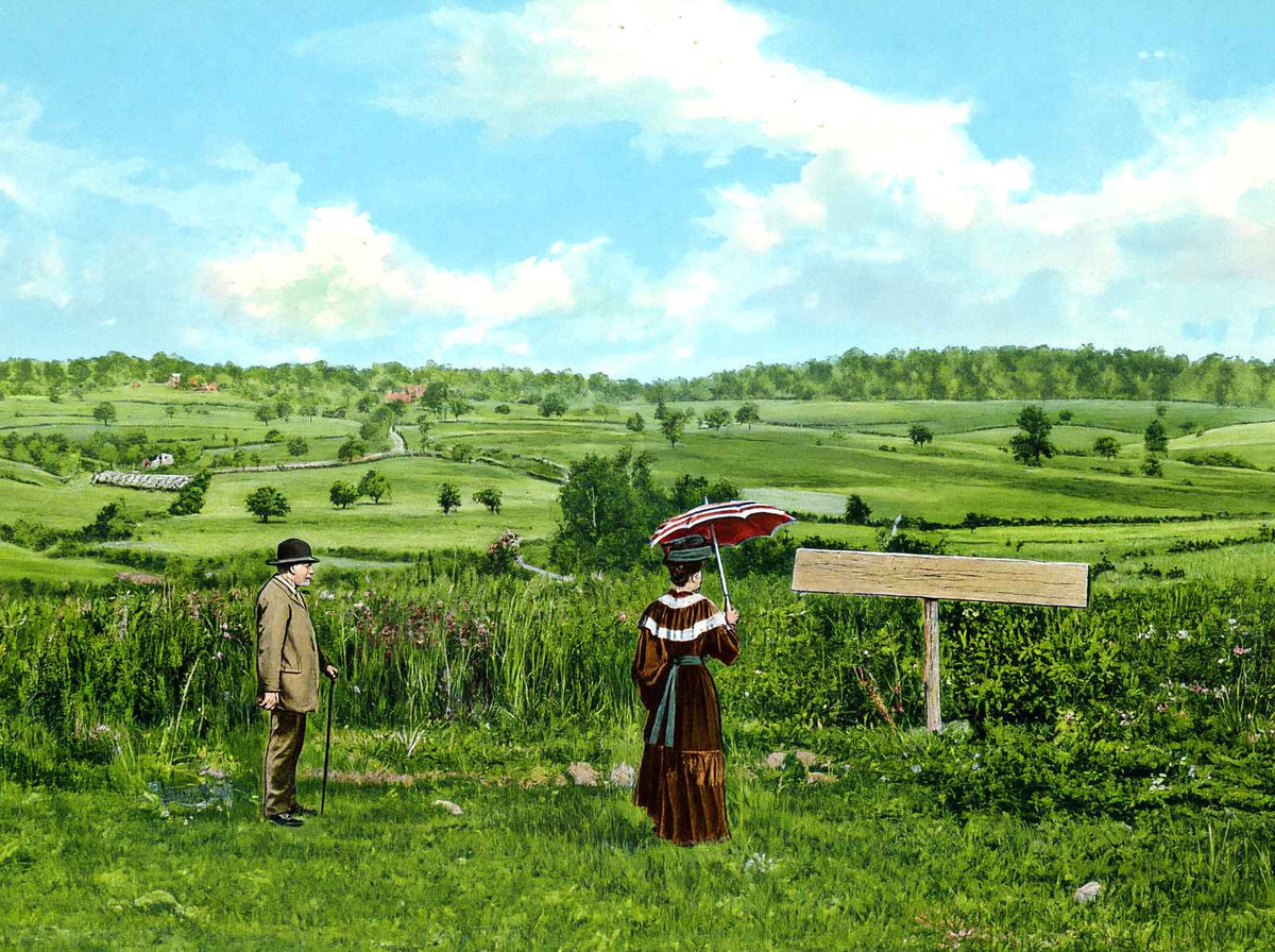 Where Lee and Grant Met Appomattox VA in 1908 Vintage Print (7 Sizes)