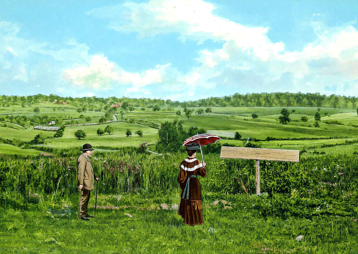 Where Lee and Grant Met Appomattox VA in 1908 Vintage Print (7 Sizes)