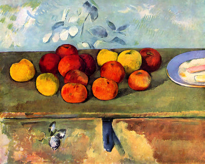 Apples and Biscuits Painting by Paul Cezanne 8x10" Art Print - Premium Quality