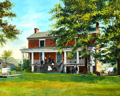 McLean House in Appomattox in 1908 art print