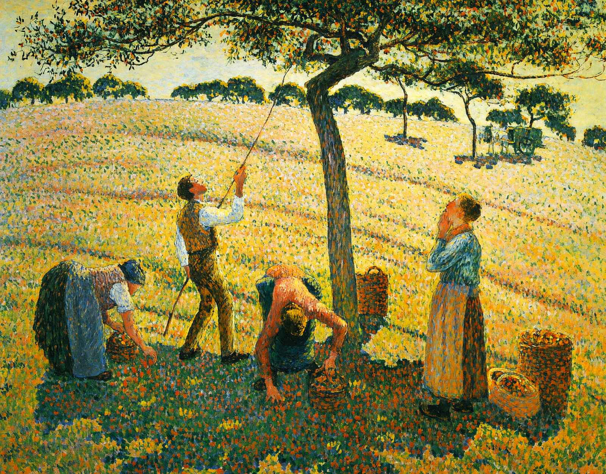 Apple Picking at Eragny-Sur-Epte Art Print 1888 by Camille Pissarro (6 Sizes)