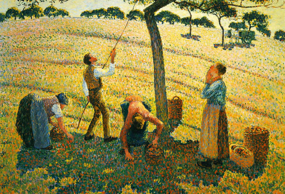 Apple Picking at Eragny-Sur-Epte Art Print 1888 by Camille Pissarro (6 Sizes)