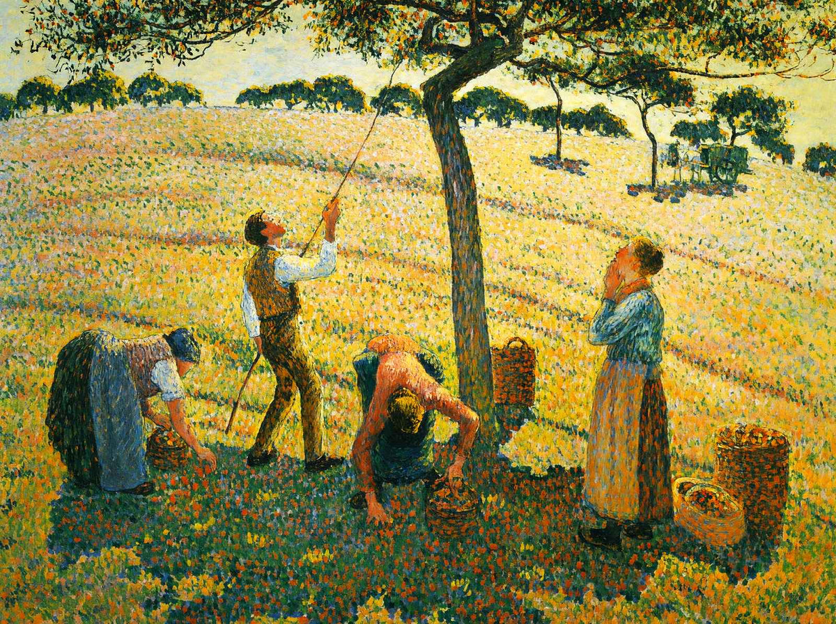 Apple Picking at Eragny-Sur-Epte Art Print 1888 by Camille Pissarro (6 Sizes)