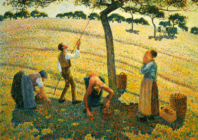 Apple Picking at Eragny-Sur-Epte Art Print 1888 by Camille Pissarro (6 Sizes)