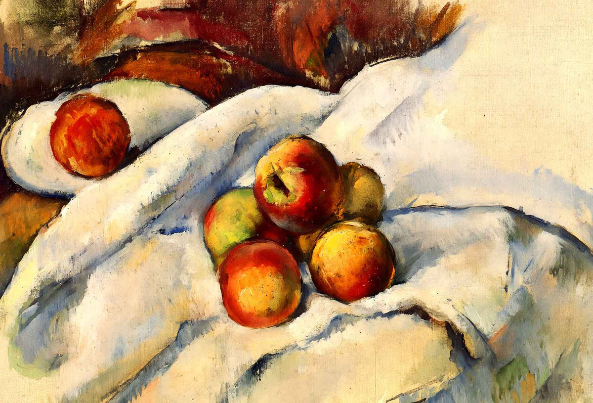 Apples on a Sheet 1900 Painting by Paul Cezanne Art Print (6 Sizes) - Restored