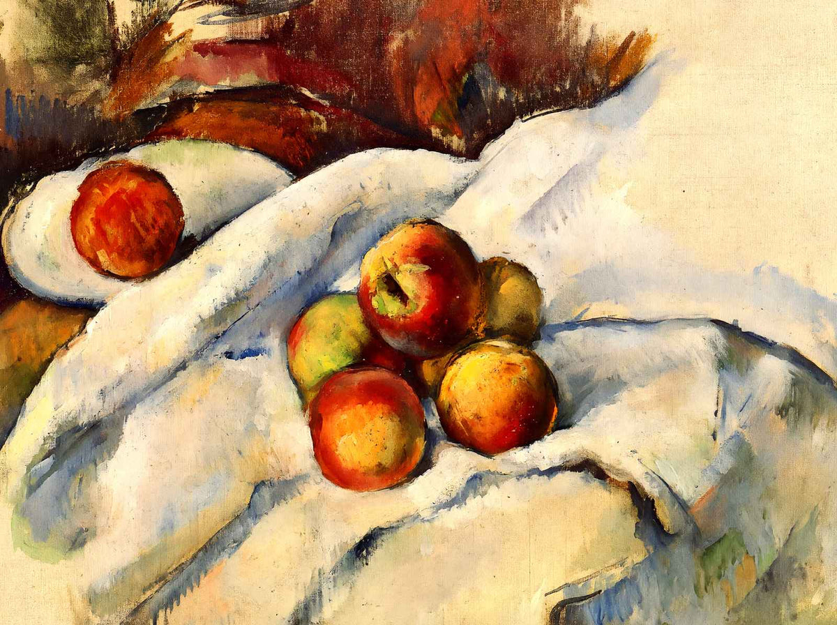 Apples on a Sheet 1900 Painting by Paul Cezanne Art Print (6 Sizes) - Restored