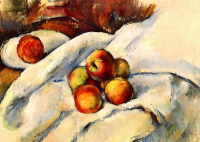 Apples on a Sheet 1900 Painting by Paul Cezanne Art Print (6 Sizes) - Restored