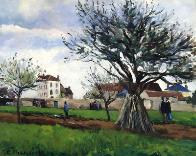 Apple Trees at Pontoise art print by Camille Pissarro (1868)