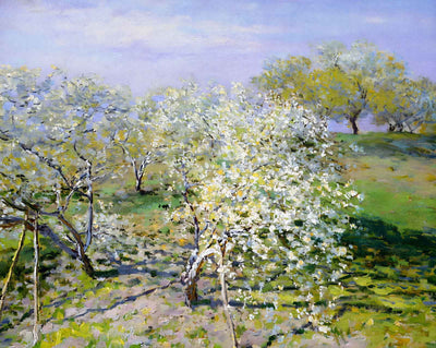 Apple Trees in Bloom art print by Claude Monet (1873)