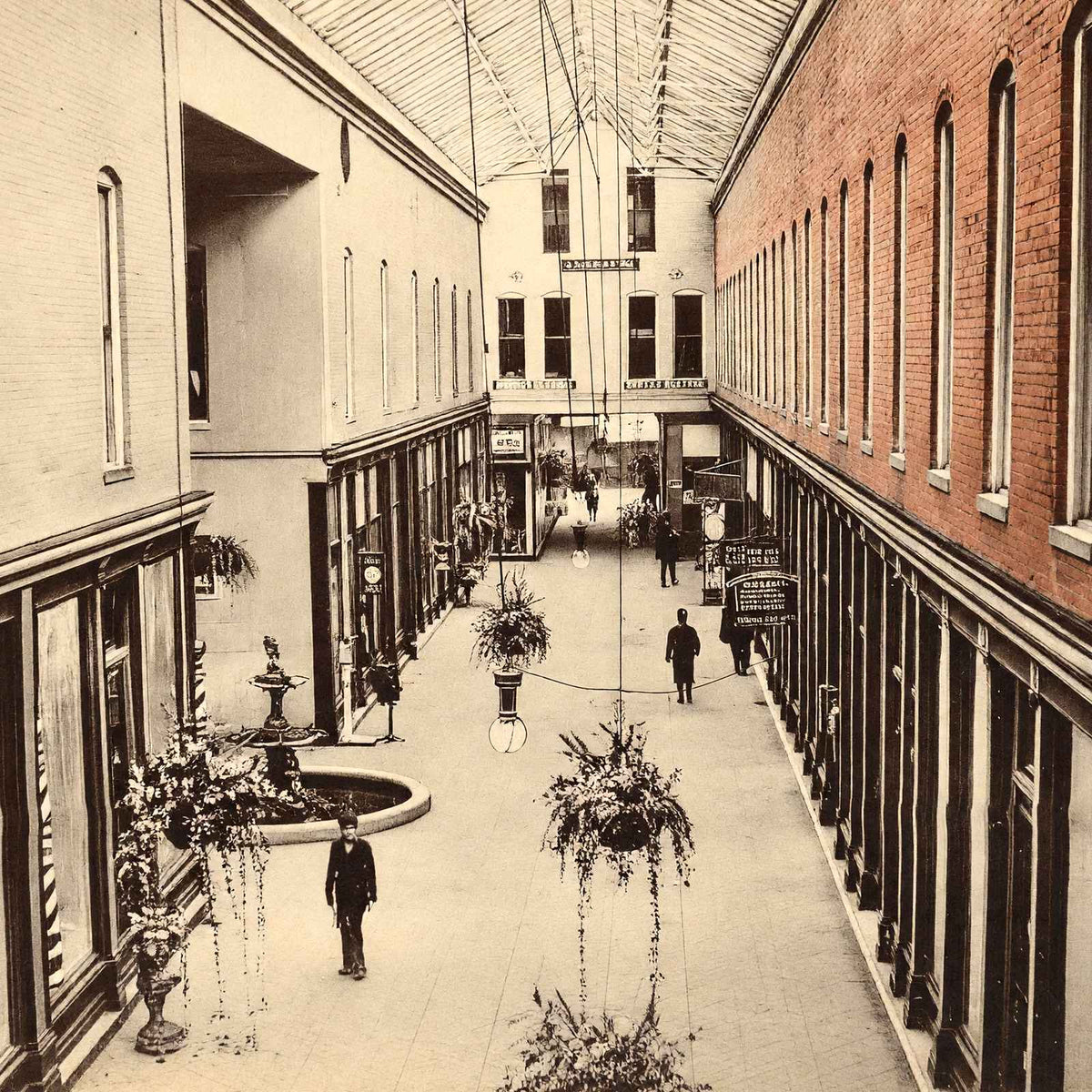 The Arcade Springfield Ohio in 1908 Vintage Print (7 Sizes) - High Quality