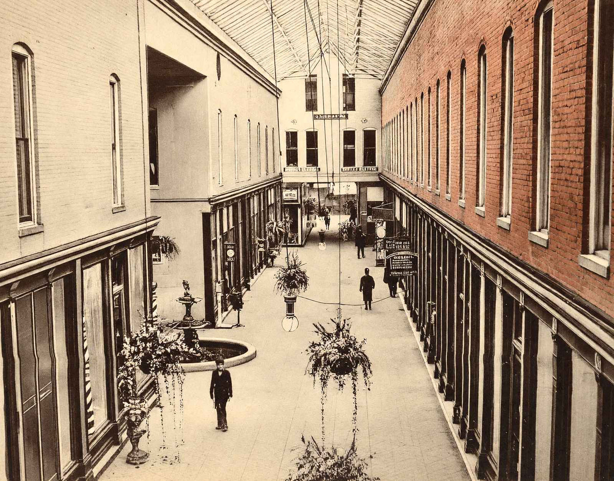 The Arcade Springfield Ohio in 1908 Vintage Print (7 Sizes) - High Quality