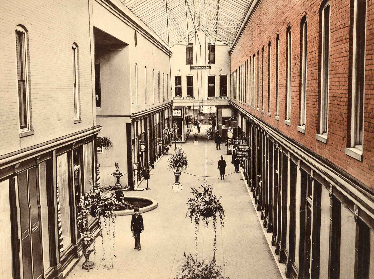 The Arcade Springfield Ohio in 1908 Vintage Print (7 Sizes) - High Quality