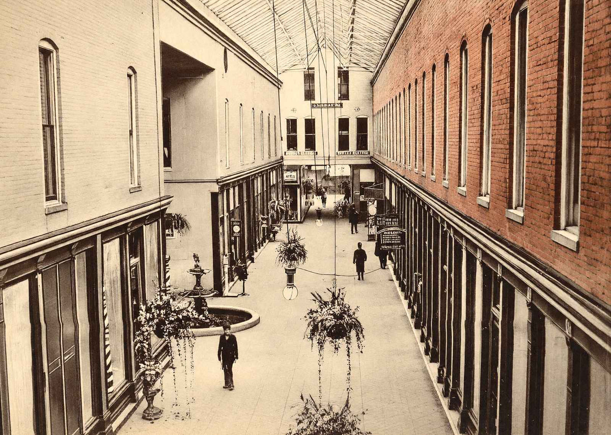 The Arcade Springfield Ohio in 1908 Vintage Print (7 Sizes) - High Quality
